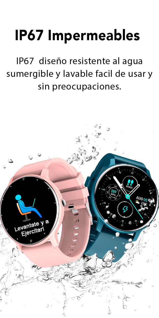 Smartwatch SW27 Bluetooth Rosa 5.0 Resiste Agua