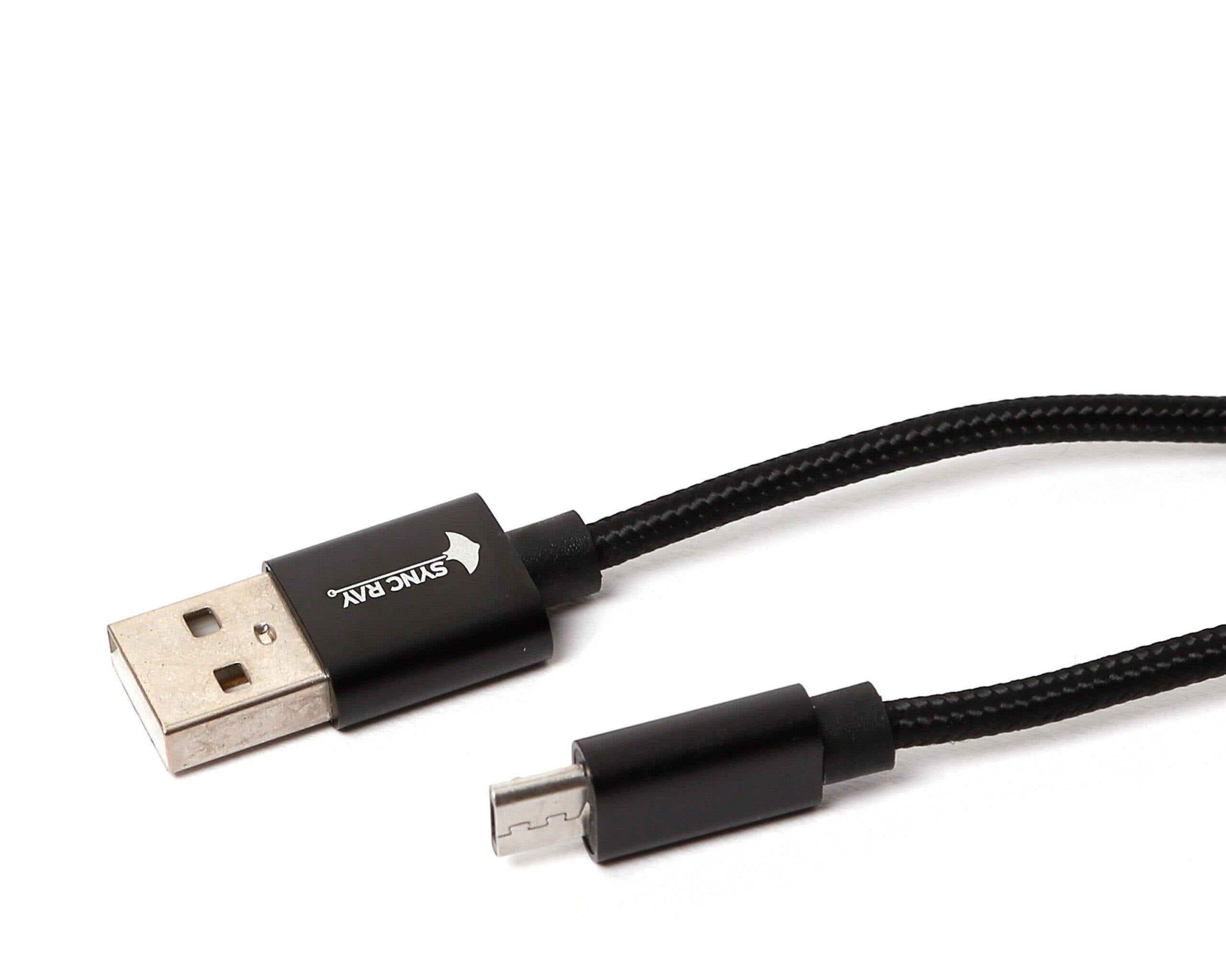 Cable Micro USB a USB Reforzado BLK - Sync Ray