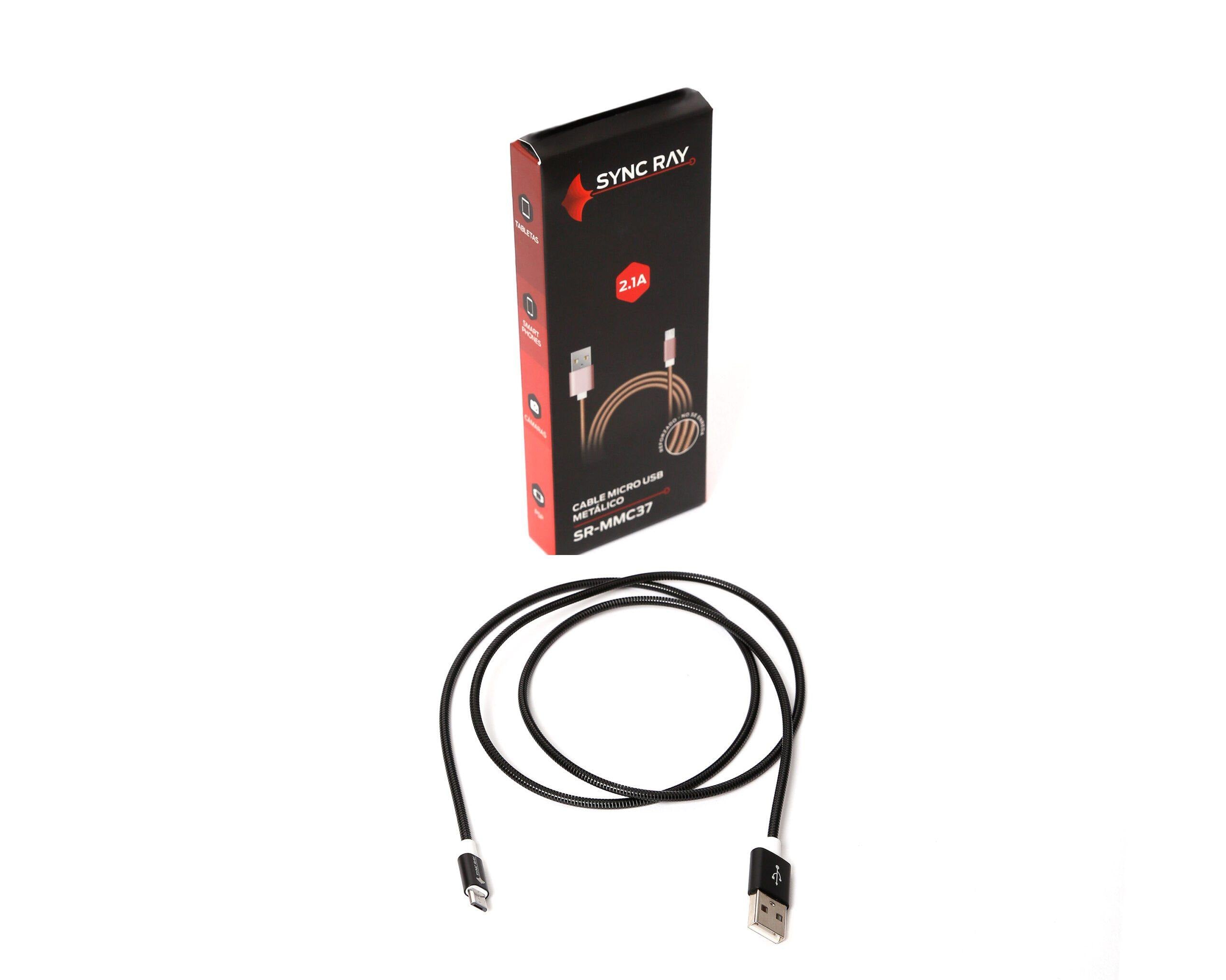 Cable Micro a USB Metálico BLK - Sync Ray