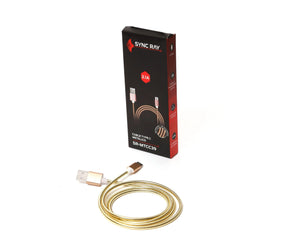 SYNC RAY CABLE USB C MTCC39 METALICO NEGRO - Sync Ray