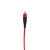 SYNC RAY CABLE CARGADOR TRENZADO CABEZAL FLEXIBLE LCR52 LIGHTNING ROJO - Sync Ray