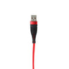 SYNC RAY CABLE CARGADOR TRENZADO CABEZAL FLEXIBLE LCR52 LIGHTNING ROJO - Sync Ray