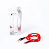 SYNC RAY CABLE CARGADOR TRENZADO CABEZAL FLEXIBLE MCR53 MICRO USB  ROJO - Sync Ray